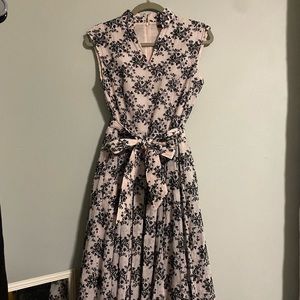 Brooks Brothers Pink & White Cocktail Dress Size 4